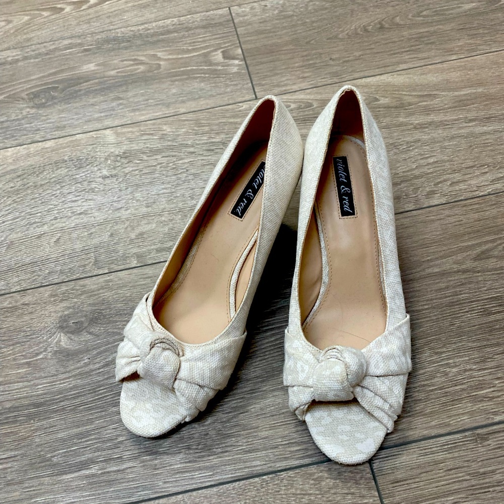 Violet & Red Wedge heels 9M